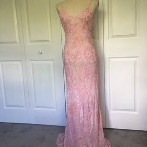 Glam Evening Dress Pink
